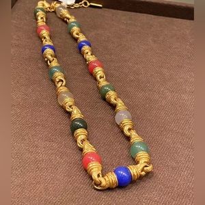 Necklace/ Gold plated copper/ Glaze/Aristocrats/ Lucky